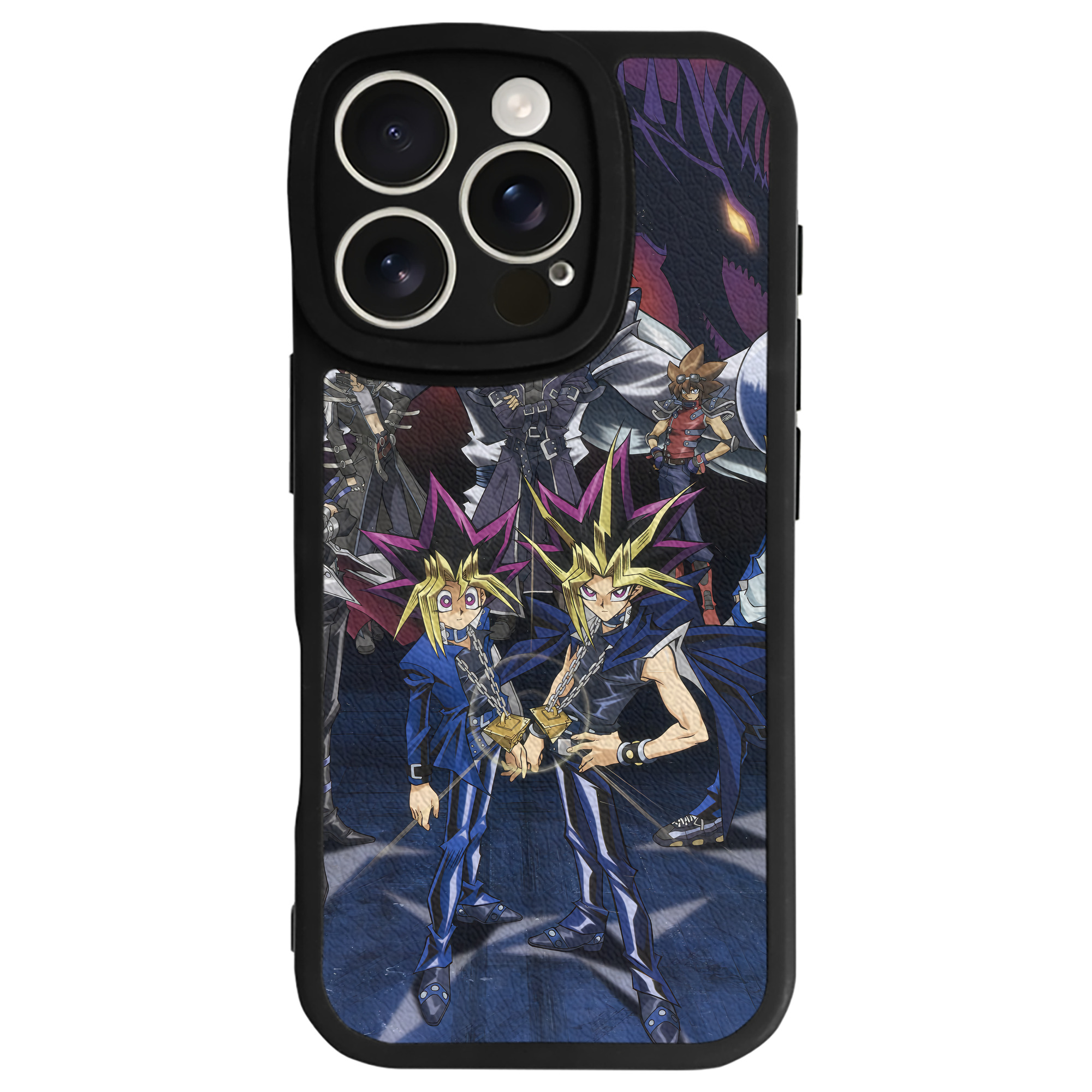 （画像用） 遊☆戯☆王 Yu-Gi-Oh! 【iPhone 16シリーズ対応】シリコンスマホケース（レザー調） 材質：シリコン